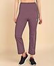 Zelena 95% Cotton 5% Elastane Solid Pre & Post Pregnancy Maternity Pant - Deep Wood Rose