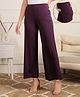 Zelena 95% Viscose 5% Lycra Knit Solid Pre & Post Pregnancy Maternity Pants - Plum