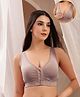 Zelena 95% Modal 5% Elastane Ruched Solid Maternity Bra With Front Open Nursing Access - Woodrose