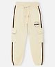 Nap Chief Pure Cotton Knit Originals Text Printed & Side Taped Track Pants - Beige