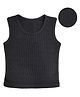 Sportking Knit Sleeveless Pin Striped Thermal Vest - Dark Grey