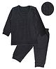 Sportking Knit Full Sleeves Pin Striped Thermal Inner Wear Set - Dark Grey