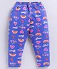 Parrot Crow Cotton Knit Hearts & Butterfly Printed Pajama - Blue