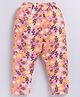 Parrot Crow Cotton Knit Floral Printed Pajama - Yellow