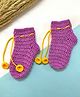 Little Peas Handmade Crochet Designed  Socks - Light Purple