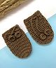 Little Peas Handmade Crochet Designed Mittens - Brown