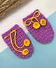 Little Peas Knot Detailed Handmade Crochet Designed  Mittens - Light Purple