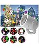 ADKD Christmas LED Projector Light Rotating Santa & Snowflake Decorative Lamp for Kids Room, Home & Party Decoration (Color May Very)
