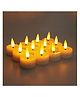 ADKD Set of 12 LED Flameless Tealight Candles  Warm White Flickering Battery Operated Decorative Lights for Home, Festival, Wedding, Parties & Puja (Multicolor)