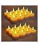 ADKD Set of 24 LED Flameless Tealight Candles  Warm White Flickering Battery Operated Decorative Lights for Home, Festival, Wedding, Parties & Puja (Multicolor)