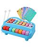 ADKD 2 in 1 Musical Xylophone and Mini Piano for Kids - Educational Musical Instruments Toy Set for Babies, Non-Battery (Random Color)
