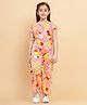 Little Marine Woven Cap Sleeves Floral Printed Jumpsuit - Multi Colour