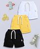 Little Ninja Cotton Knit Set Of 3 Solid Cargo Shorts - Multi Colour