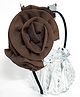 Little Peas Rose Applique Detailed Hair Band - Brown