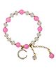 Daizy Moon Designed Stones & Beads Embellished Bracelet - Pink