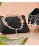 Daizy Crystal Beaded Jewellery Combo Set - Peach