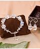 Daizy Crystal Beaded Jewellery Combo Set - White