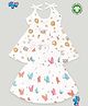 Kidbea Organic Cotton Woven Pack Of 2 Sleeveless Animal &  Butterfly Printed Dresses - Pink & Yellow