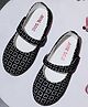 Mine Sole Geometric Printed Mary Jane Ballerinas - Black & White