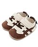 KIDLINGSS Suede Detailed & Colour Blocked With Velcro Closure Booties - Brown