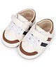 KIDLINGSS Colour Blocked With Velcro Closure Booties - White & Grey