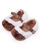 KIDLINGSS Fur Detailed With Buckle Closure Booties - White