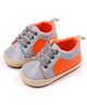 KIDLINGSS Colour Blocked With Lace Up Booties - Grey & Orange