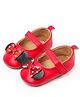 KIDLINGSS Bow Applique Detailed With Velcro Closure Booties - Red