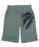 Pranava Organic Cotton Woven Coconut Tree Printed Shorts - Grey