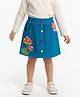 Pranava Organic Cotton Woven Mushroom & Frog Embroidered Skirt - Blue