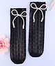 KIDLINGSS Pearls Embellished Bow Applique Detailed Socks - Black