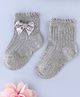 KIDLINGSS Bow Applique Detailed Stone Embellished Socks - Grey