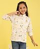 ISHTI Woven Three Fourth Sleeves Floral Printed Beads Embellished Shirt - Green