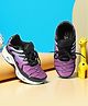 TRUFFLE COLLECTION Mesh Detailed Lace Up Closure Ombre Sneakers - Purple & Black