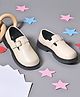 TRUFFLE COLLECTION Solid Buckle Detailed Velcro Closure Loafers - Beige