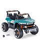 TURBO 4X4 Battery Operated Ride on Jeep with Music & LED Lights-Green| Rechargeable Battery| Suspensions Wheels| Openable Doors| Music AUX Facility| Remote Control|Easy to Assemble| Forward & Reverse