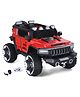 Monster Jumbo 4X4 Battery Operated Ride on Jeep with Music & LED Lights-White| Rechargeable Battery| Suspension Wheels| Openable Doors| Remote Control| Easy to Assemble| Forward & Reverse| Music AUX
