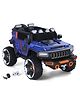 Monster Jumbo 4X4 Battery Operated Ride on Jeep with Music & LED Lights-White| Rechargeable Battery| Suspension Wheels| Openable Doors| Remote Control| Easy to Assemble| Forward & Reverse| Music AUX