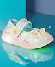 Lil Lollipop Floral Designed Butterfly Applique Detailed Velcro Closure LED Mary Jane Ballerinas - Green