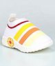Lil Lollipop Striped Slip On Musical Shoes - White