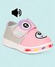 Lil Lollipop Animal Face Applique Detailed Musical Shoes - Pink