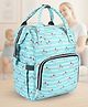 Multipurpose Spacious Diaper Backpack Submarine Print - Turquoise Green| Adjustable Padded Shoulder Strap| Insulated Bottle Pouches| Smart Back Zipper| Wipes Dispenser