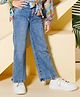 Peppermint Denim Woven Mild Washed Jeans With Belt -  Blue