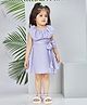 Peppermint  Woven Sleeveless Bow Applique Detailed Dress With Belt - Purple