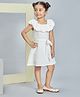 Peppermint  Woven Sleeveless Bow Applique Detailed Dress With Belt - White