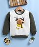 TOONYPORT Cotton Blend Knit Full Sleeves Dog Face Applique Detailed Light Winter Sweatshirt - Green
