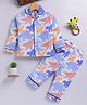TOONYPORT Cotton Knit Full Sleeves Animal Printed Night Suit Set - Blue