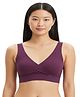 Putchi Bamboo Knit Solid Slip On Maternity Feeding Bra - Wine