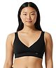 Putchi Bamboo Knit Solid Slip On Maternity Feeding Bra - Black