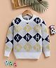 TOONYPORT Woollen Woven Full Sleeves Alphabets Designed Sweater - Yellow